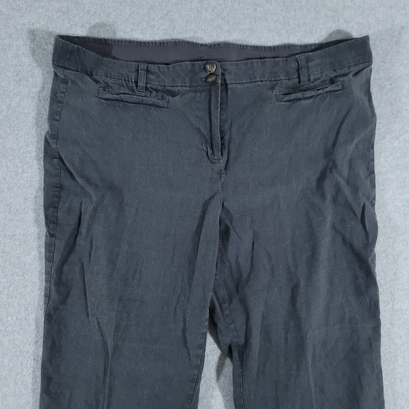 J Jill Linen Stretch Pants Womens Size 16 Gray - Picture 2 of 8